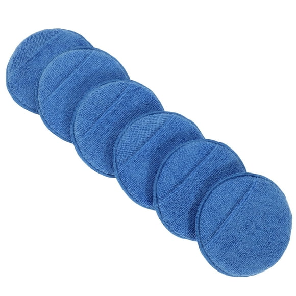 6 Pcs 12.5cm Almohadilla de Pulido Universal de Microfibra Almohadilla de Abrillantado de Lana para Automóviles Accesorio de Taladro Azul Zafiro