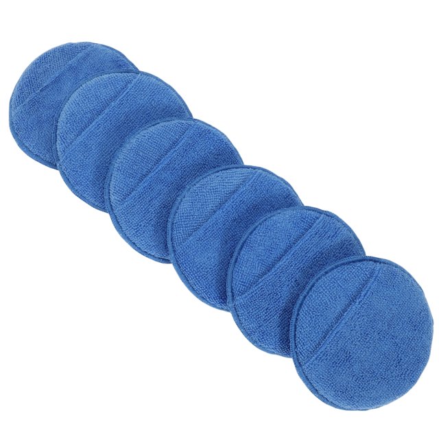 6 Pcs 12.5cm Almohadilla de Pulido Universal de Microfibra Almohadilla de Abrillantado de Lana para Automóviles Accesorio de Taladro Azul Zafiro