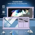 thumbnail image 2 of Compatible with Samsung Z Fold 5 Case with Camera Lens Protector Slide Black,Phone for Samsung Galaxy Z Fold 5 Case Silicone Transparent Shockproof Luxury Protective Cover (Purple), 2 of 12