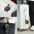 thumbnail image 6 of Chameleon Set of 2pcs PU Leather Round Suitcase Tags with Privacy Cover and Name ID Tag - Ideal for Travel Luggage, Handbags, Backpacks, School Bags, 6 of 6