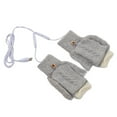 thumbnail image 1 of Full Finger Heated Gloves, Warm Foldable Washable USB Fingerless Heated Gloves Cotton  For Working For Cold Autumn Gray, 1 of 8