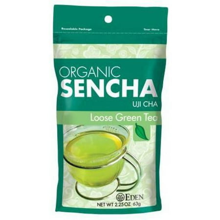 Eden Sencha Green Tea - Loose, Reclosable Pouch - Organic, 2.25 Ounce (Pack of 6)