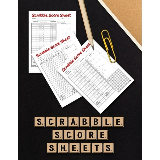 Scrabble Score Sheet : Scrabble Game Record Book, Scrabble Score Keeper