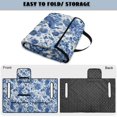thumbnail image 5 of COEQINE Golf Cart Seat Cover Towel with Foldable Design and Carry Handle, Universal 51.2"x30.3", Comfort Quilted Polyester, 4 Front Pockets, Easy to Clean, Blue Peacock Floral, 5 of 8