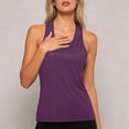 thumbnail image 2 of Gunia Women Tank Tops Yoga Top With Backless Design Breathable Ice Silk Workout Athletic Tank For Fitness And Sports Womens T Shirt Purple L, 2 of 7