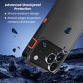 thumbnail image 3 of Entronix 3-in-1 Heavy Duty Case Compatible with iPhone 17 Pro Max with Screen Protector, Orange, 3 of 8