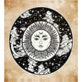thumbnail image 3 of Mystic Duvet Cover Set, Sun Face in a Circle Motif Esoteric Inner Power of the Cosmos Theme, Decorative 3 Piece Bedding Set with 2 Pillow Shams, King Size, Black White Cream, by Ambesonne, 3 of 3