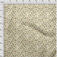 thumbnail image 3 of oneOone Cotton Poplin Twill Cream Fabric Flower & Leaves Watercolor Sewing Craft Projects Fabric Prints By Yard 56 Inch Wide, 3 of 4