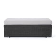 thumbnail image 6 of Grey Silver Wicker - Iron Bench - Enjoy Hot Cocoa in Winter - Outdoor and Indoor Spaces - Lightweight, 6 of 7