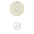 thumbnail image 1 of 16-in. W Round Bathroom Undermount Sink Set In Biscuit - White Hardware AI-20455, 1 of 7
