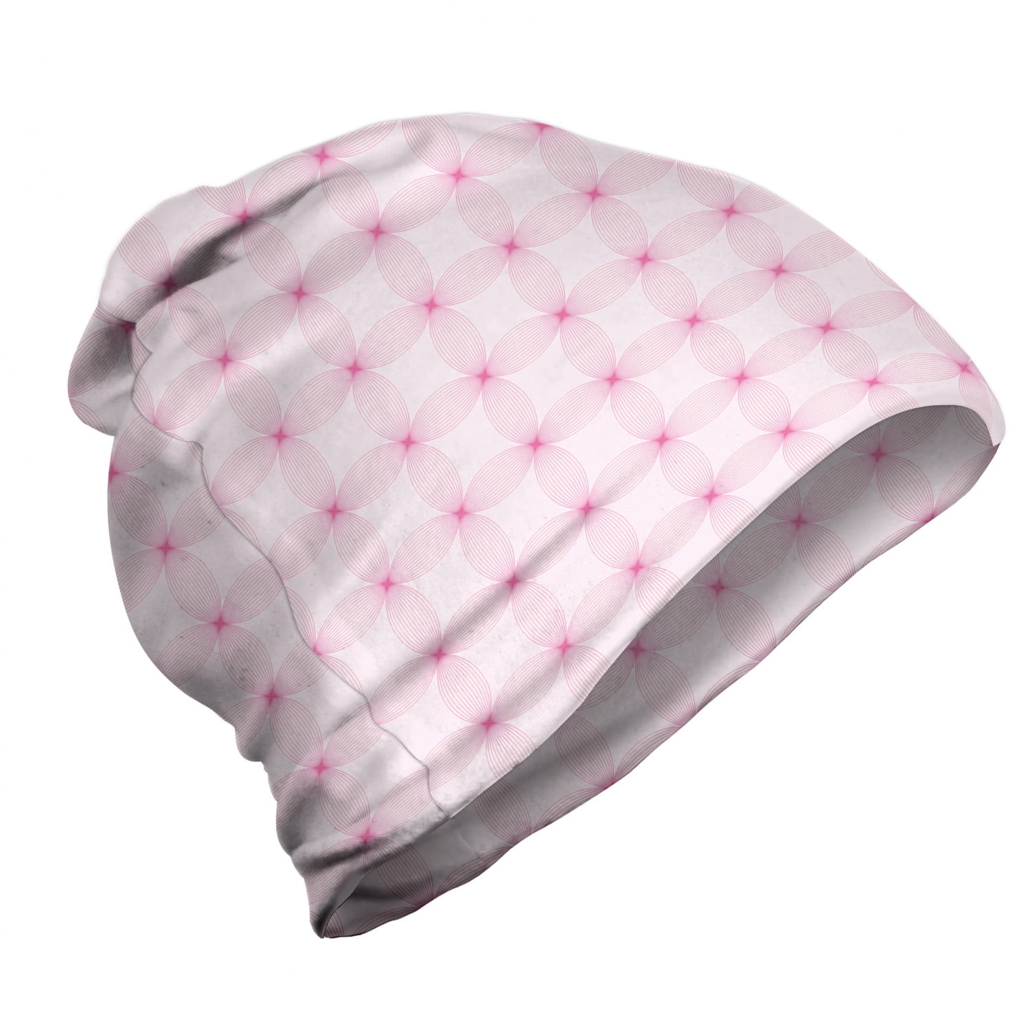 Modern Unisex Beanie, Baby Pink Tangled 