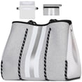 thumbnail image 1 of Bolsa Tote Grande de Neopreno IBFUN con Bolsillo Interior con Cierre Gris, 1 of 6