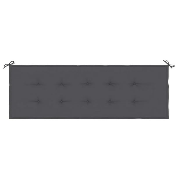 Cojín para banco exterior Benzara Claire, 150 cm, color gris Oxford