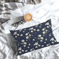 thumbnail image 5 of Goofa Daisies Flowers Print Plush Throw Pillow Case, Soft Velvet with Hidden Zipper, Decorative Cushion Cover for Sofa, Bed, Car, and Home Décor-20"x30", 5 of 6