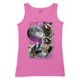 thumbnail image 5 of Racoons Howling at the Moon Women's Tank Top Funny Galaxy Wildlife Universe Humor Weird Animal in Space, 5 of 7