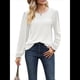 thumbnail image 3 of Camisas de Larga para Mujer, Cuello Redondo, Túnicas Informales Holgadas, Blusas Elegantes para el Trabajo, Ropa de Moda de Otoño 2025 S, 3 of 10