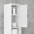 thumbnail image 2 of Barara King Bathroom Cabinet, Bathroom Storage Cabinet Organizer,71" Small Bathroom Storage Cabinet with Open Shelves, 2 Cabinets, Adjustable Shelves, White, 2 of 10
