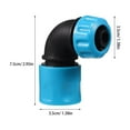 thumbnail image 2 of Phenofice 2pcs Plastic Flat Sprinkler Hose Black Garden Hose Coupling For Easy Installation, 2 of 6