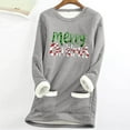 thumbnail image 3 of Aofany Womens Plus Size Christmas Sherpa Lined Pullovers, Women's Winter Soft Sherpa Fleece Lined Pullover Tops Casual Crewneck Christmas Sweatshirt Classic Xmas Loungewear Top, 3 of 3