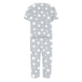 thumbnail image 5 of snilers Womens Lounge Set Short Sleeve V Neck T Shirts and Capri Pants 2 Piece Pajama Set Fashion Casual Sleepwear Matching Pjs Set, 5 of 6