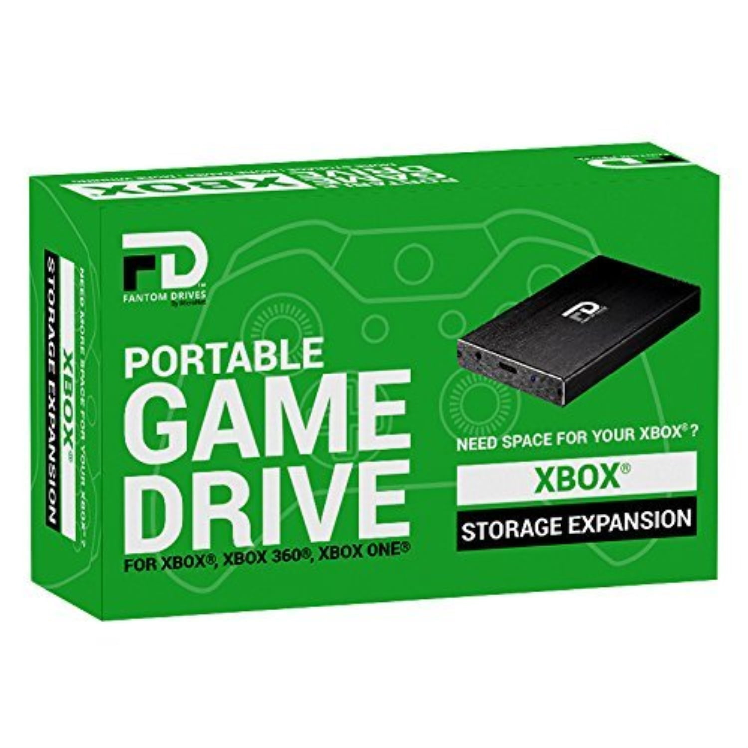 fantom drives 2tb ssd portable game drive made for xbox one, s, and xbox one x, usb 3.0