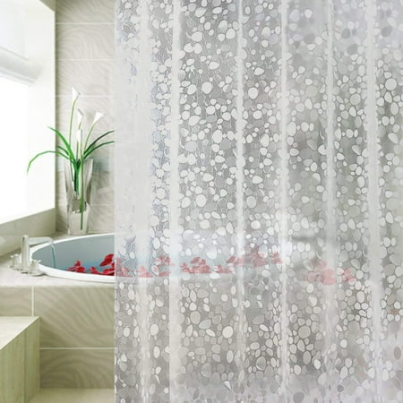 Popeven Shower Curtain Liner Mildew Resistant Eva Bath Curtain