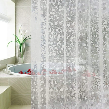 Popeven Shower Curtain Liner Mildew Resistant, EVA Bath Curtain Liner Water-Proof Anti Mold Non Toxic No Chemical Odor, 72'x72'
