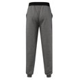 thumbnail image 4 of Men'S Casual Solid Jogging Elastic Mid Waisted Sports Pants With Pockets Pants, 4 of 5
