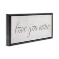 thumbnail image 2 of Stupell Industries Shabby Chic Love You More Heart Icon Black Floating Frame Canvas Art, 25 x 11, by Lil' Rue, 2 of 7