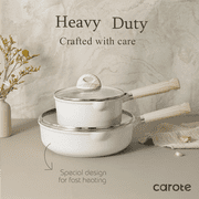 CAROTE 21 PCS Pots and Pans Set Non Stick, Cookware Set Induction Ready, Kitchen Cooking Set, Beige