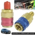 thumbnail image 1 of EIMELI 2pcs Quick Coupler Adapter Professional Air Conditioning Coupler Adapter Sturdy AC High and Low Auto Fitting Coupler Connector Replacement for Car Air Conditioner, 1 of 11