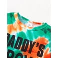 thumbnail image 4 of Outfits For Baby Boys DADDY'S BOY Tie-dye Shirts Shorts 2Pcs Summer Clothes Set 18-24 Months Orange, 4 of 7