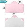thumbnail image 3 of Toddler Hooded Beach Towel 24x50 Kids Bath Towels Soft Quick Dry for Swim Pool Boys Girls Soft Pink, 3 of 7