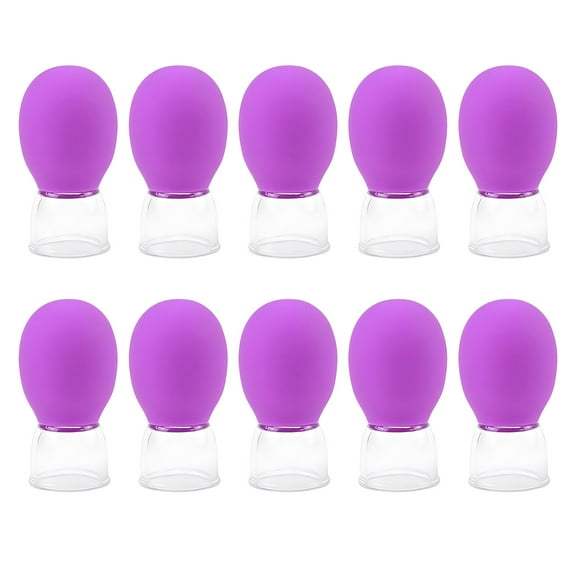 Laikoutd Facials Cupping Cup Glass Face Cup Silicone Cupping Massage Vacuum Suction Mug for Body Face Arm Shoulder Muscle