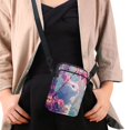 thumbnail image 4 of HELLHERO Hummingbird Rose Dream Women Adjustable Shoulder Strap Crossbody Small Crossbody Bags with Double Deck Polyester 4.33"x1.97"x7.09" for Adults, 4 of 7