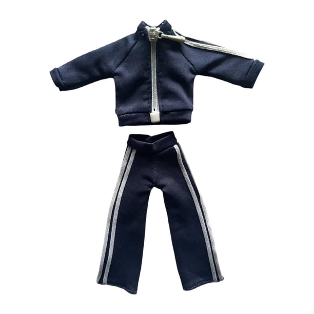 Accesorios de ropa deportiva para figuras a escala 1/12. Ropa para muñecas modelo, fácil de usar y coleccionable. azul