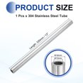 thumbnail image 2 of Tubo de Acero Inoxidable 304 Uxcell, 10mm OD 16mm ID 330mm Longitud Tubo Recto Metálico Sin Costura 3mm Engrosado Soldable para Proyectos Industriales de Bricolaje (0.39"ODx0.63"IDx13"L), 2 of 7