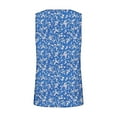 thumbnail image 5 of Frostluinai Plus Size Tank Tops for Women Sleeveless Crew Neck Pleated Tunic Tanks Casual Floral Print Tanks Loose Fit Dressy Tank Tops, 5 of 6