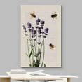 thumbnail image 3 of wall26 Canvas Print Wall Art Lavender Flowers with Bees and Newspaper Print Floral Botanical Digital Art Modern Chic Scenic Colorful for Living Room, Bedroom, Office - 32"x48", 3 of 5