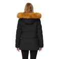 thumbnail image 2 of WenVen Women's Puffer Jacket Winter Coat Windproof Thicken Parka Ladies Snow Hooded Outerwear Black M, 2 of 9