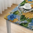 thumbnail image 4 of HAOXIT Tablecloth,Yellow Floral Table Cloth for Rectangle Tables,Spring Summer Waterproof Resistant Farmhouse Flower Table Cover Kitchen Dining Room 40*40, 4 of 7