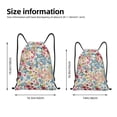 thumbnail image 2 of Balery Trendy Floral Design Pattern Drawstring Backpack Bag Sport Gym Sackpack Cinch Bags Pattern Drawstring Backpack Bag Sport Gym Sackpack Cinch Bags -Medium, 2 of 6