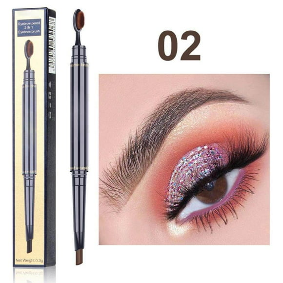 2 In 1 Double-headed Eyebrow Pencil Waterproof Long-lasting Eyebrow Pen Makeup Tool