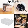 thumbnail image 3 of Organizador De Archivos De Escritorio Acrílico, Organizador De Archivos De Escritorio Transparente, Estante Antideslizante Multifunción, Acrílico Transparente Seguro, Fácil, 3 of 7