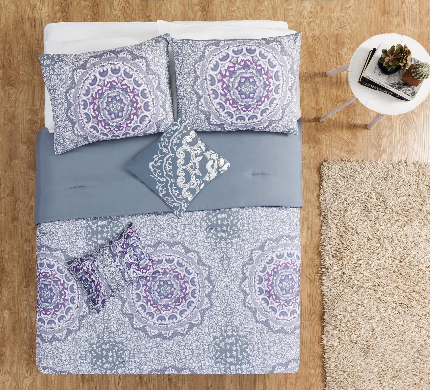 JS MERIDA MEDALLION 5PC COMFORTER SET DQ