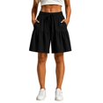 thumbnail image 3 of IMENGL Casual Cropped Pants for Women Soft Color Folded Five Finger Trousers Loose Women's Wide Leg Pant,L-XXXXL, 3 of 7