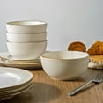 thumbnail image 2 of Ceramic Dinnerware Sets,12 pcs Embossed Elegant Stoneware Plates and Bowls Sets, Housewarming Wedding Gift | Dishwasher & Microwave  | Dishes Set Service for 4, 2 of 5