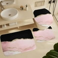 thumbnail image 6 of 4Pcs Elegant Pink & Gold Shower Curtain Sets, Bathroom Set Decor with Non-Slip Bath Mat, Toilet Lid Rug and Contour Mat, 72 x 72inch, 6 of 8
