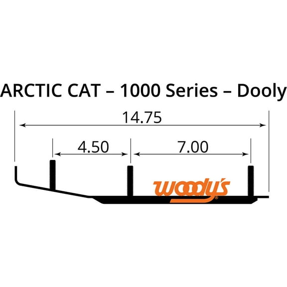 Woodys Dooly 6" Carbide Wear Bar Runner (DA6-1000)