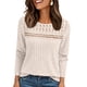 thumbnail image 3 of Camisa de Larga con Encaje para Mujer, Top de Otoño, Moda Elegante, Informal, Tipo Túnica, Suéter, Ropa de . Albaricoque XXL, 3 of 8
